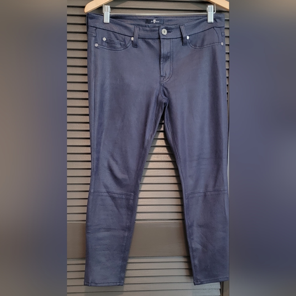 7 For All Mankind navy pants, Size 30, good used condition, no flaws